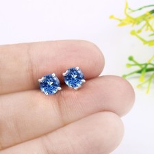 Fin Aigue-Marine Rond 6x6 MM