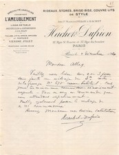 1924 SPECIALITE D ARTICLES CONCERNANT L AMEUBLEMENT RIDEAUX STORES BRISE BISE