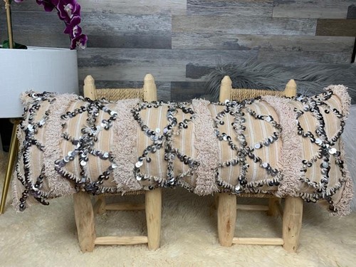 Large vintage moroccan handira - moroccan,