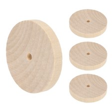 Roues en bois 2-1/2" dia 3/8" épaisseur 1/4" trou 4pcs