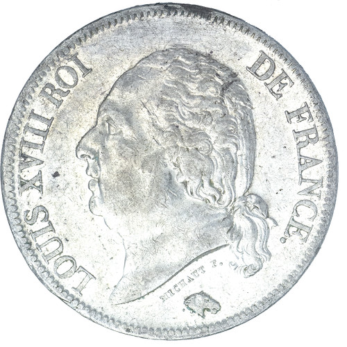 Louis xviii francs 1821 - louis,