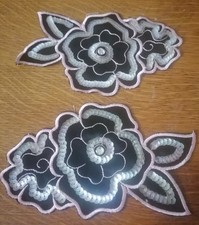 Fleur Broderie Rose Disques