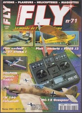 FLY N°71 PLAN : PIPER J3 / JU-87 STUKA / DOLPHIN / FW 190 / MC-12 GRAUPNER
