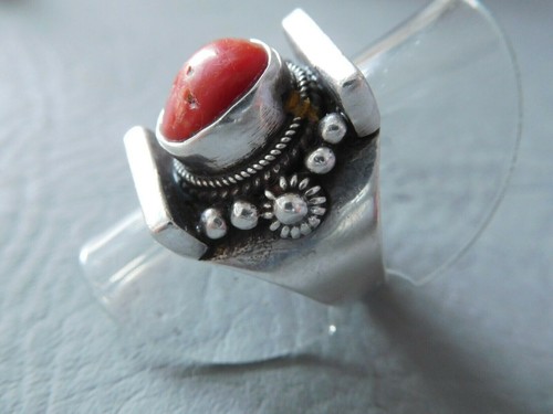 Bague ancienne selle grise - bague,