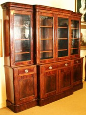 Bibliothèque ancienne Anglaise en Acajou époque XIXe Siècle