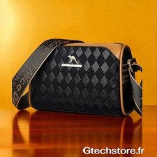 Sac à main de luxe 3 couches pour femme : pochette et bandoulière en cuir PU sou