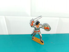 Figurine soldat plastique starlux moyen âge Chevalier Seigneur combattant écu
