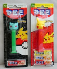 lot 2 distributeurs PEZ pokemon pikachu et bulbizarre neufs