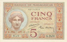 Superbe Billet 5 Francs Banque