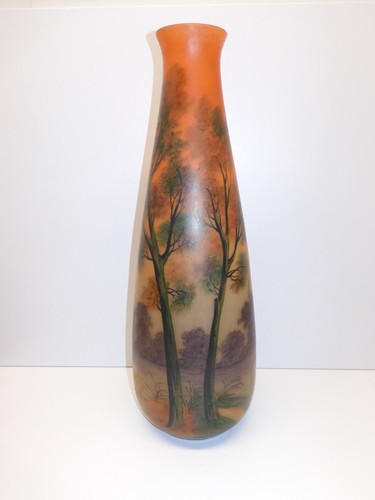 Leune grand vase verre - verre, peint