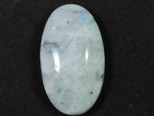 Cabochon ovale pierre de lune arc-en-ciel naturelle AAA pierre précieuse en v...