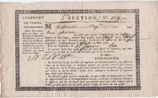 TOULOUSE 1814 - BILLET DE LOGEMENT DES TROUPES
