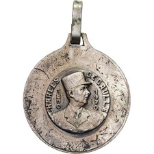 France, Médaille, Charles De Gaulle, 1970, Silvered Metal, TTB