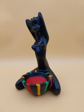 Statuette africaine en platre vintage