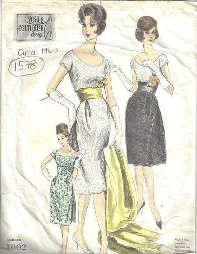 1960 vintage vogue couture - vintage,