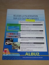 P5 8 pages Brochure Prospectus Agricole ALBUZ Buse Pulvé no Tracteur IH SFV Fiat