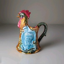 pichet barbotine onnaing Coq Chante Clair Pour La France N°658 Pitcher Majolica