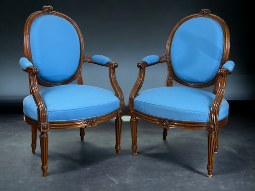 Paire fauteuils xviiie - de,