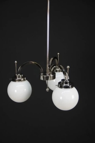 Rare lustre verre opaline - lustre, en