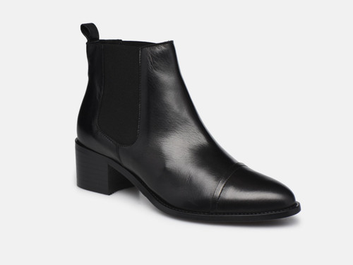 Bottines bianco cuir noir - bianco,