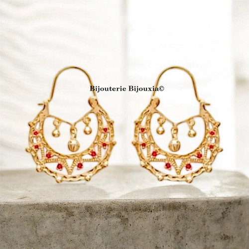 Boucles oreilles créoles - d'oreilles,