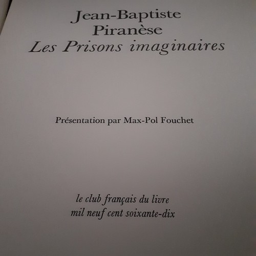 Les prisons imaginaires - prisons, jean