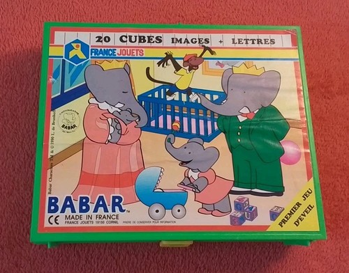 Jeu cubes babar année - jeu,