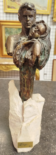Sculpture couple bronze - bronze, et
