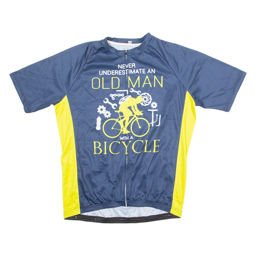 Vieux homme avec vélo - avec, un