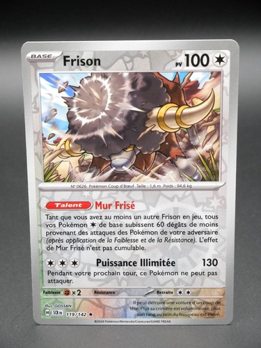 Carte pokémon frison 119 - carte,