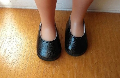 Chaussure noir 55mm poupée - chaussure,