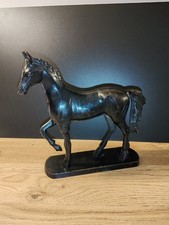 Jolis  Elégant CHEVAL en Bronze sculpture statue sur socle A Saisir 