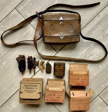 Lot cartouchière second empire Napoléon III 1870 chasse boîte munition militaria