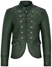 Veste En Cuir Vert Pour Femmes