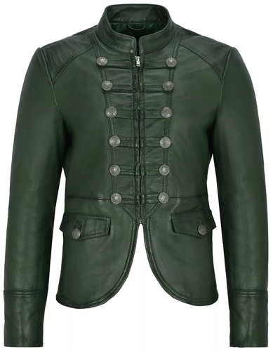 Veste cuir vert pour femmes - veste,