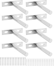 8 Pièces Fixation Étagères Murale Invisible - 100mm - Supports Étagères Flottan