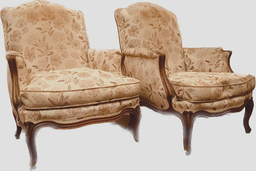 Paire fauteuils finement - de,
