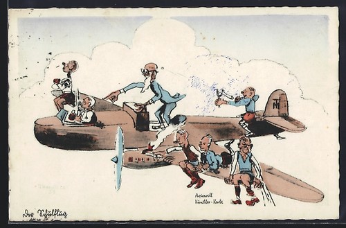 Carte postale artiste - carte, vieil