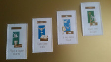LOT DE 4 IMAGES ANCIENNES PIEUSES de CONFIRMATION avec DENTELLE 6 cm x 10,5 cm