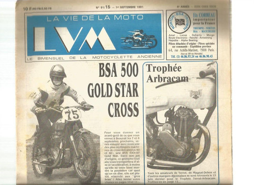 Vie moto 91 15 bsa - la, la