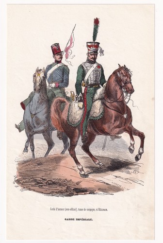 Gravure xixe garde impériale - gravure,