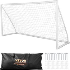 VEVOR But de Football Portable Cage de Football 371x183 cm en PVC avec Filet Sac