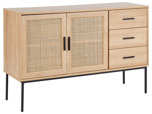 Commode rotin avec 3 - commode,