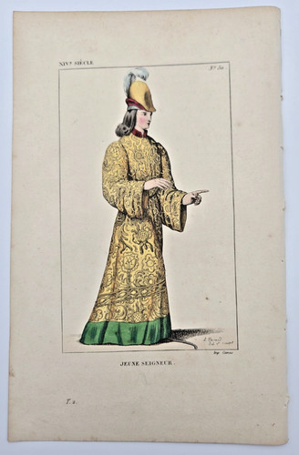 Gravure originale aquarellée