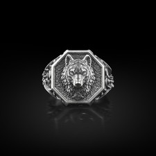 Bague chevalière tête de