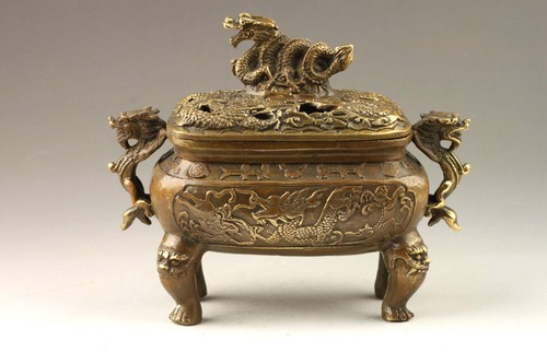 Antique handmade vivid dragon - antique,