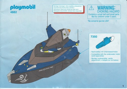 Notice playmobil 4882 vaisseau - notice,