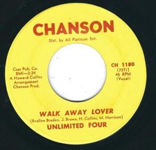 N. Soul / Funk - Unlimited Four CHANSON 1180 Walk away lover / Slow down  ♫
