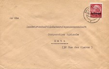 Alsace-Lorraine - Sarrebourg vers Metz - cachet Saarburg (Lothringen)  (1941)