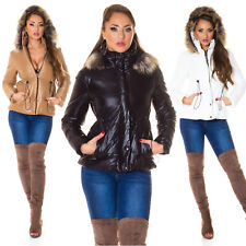 Doudoune Légère Femme Avec Capuche Amovible Et Fausse Fourrure 9914